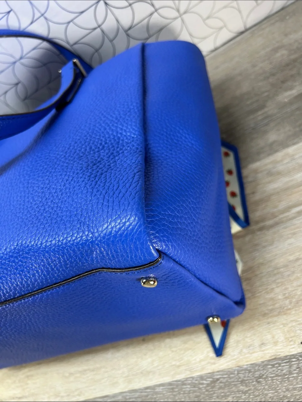 8826 NWOT kate spade cobalt blue pebbled leather tote 269938826